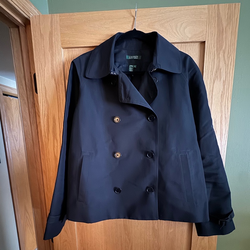 Lauren Ralph Lauren Black Double-Breasted Pea Coat